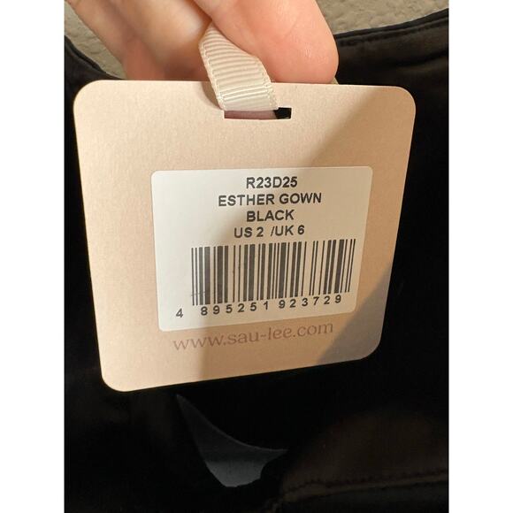 Sau Lee Esther Gown Strapless Maxi Satin Bow Formal Evening Gala Classy Sz 2 - Picture 8 of 12